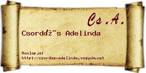 Csordás Adelinda névjegykártya